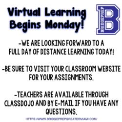 Remote Learning Starts Today! 